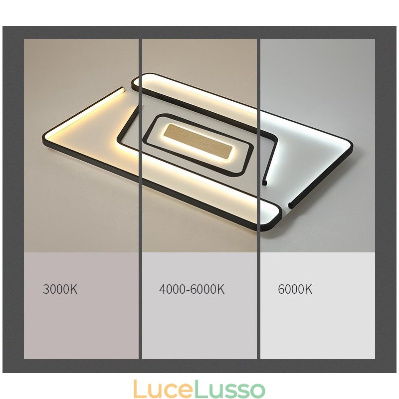 Lampada da soffitto moderna contemporanea rettangolare