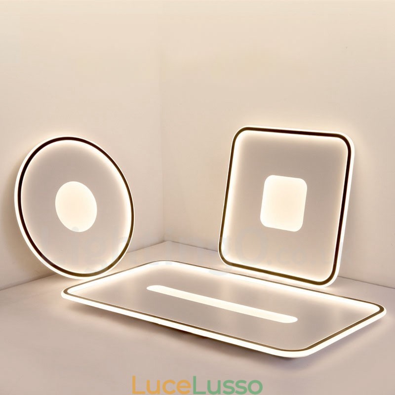 Plafoniere da soffitto in stile nordico moderno contemporaneo ultra sottili dimmerabili con telecomando, utilizzabili anche come applique
