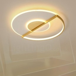 Plafoniere da soffitto in stile nordico moderno e contemporaneo ultrasottile in oro con telecomando, utilizzabili anche come applique