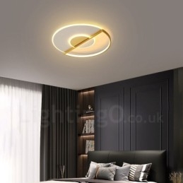 Plafoniere da soffitto in stile nordico moderno e contemporaneo ultrasottile in oro con telecomando, utilizzabili anche come applique