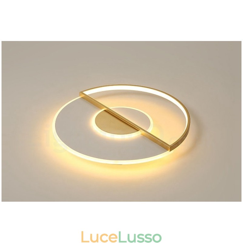 Plafoniere da soffitto in stile nordico moderno e contemporaneo ultrasottile in oro con telecomando, utilizzabili anche come applique