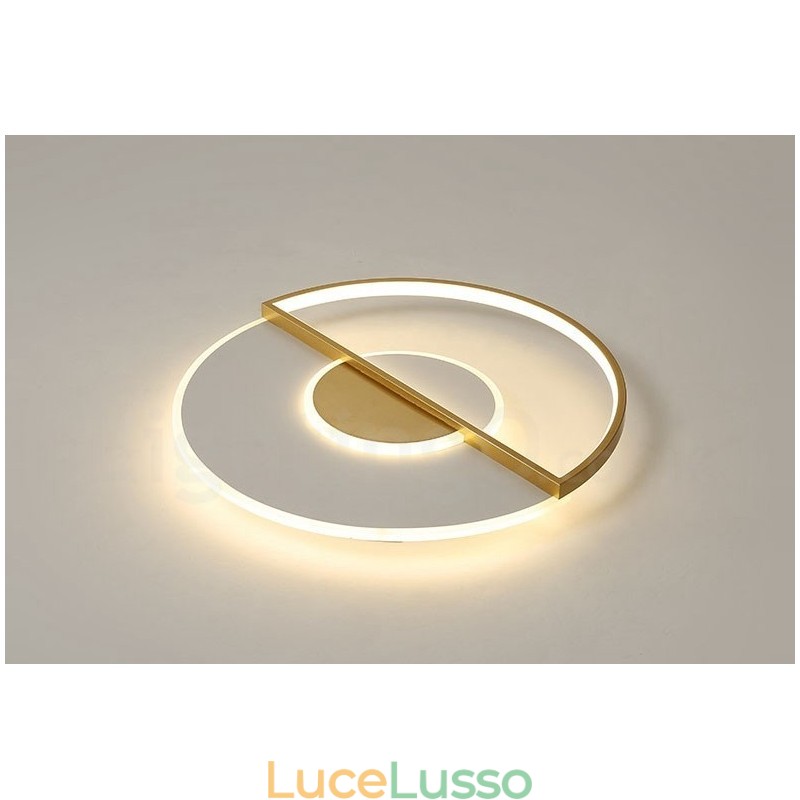 Plafoniere da soffitto in stile nordico moderno e contemporaneo ultrasottile in oro con telecomando, utilizzabili anche come applique