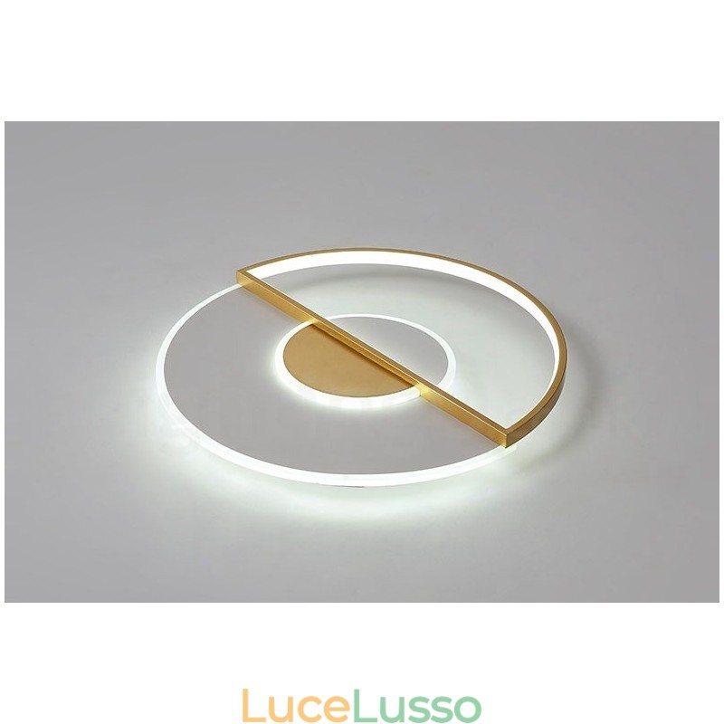 Plafoniere da soffitto in stile nordico moderno e contemporaneo ultrasottile in oro con telecomando, utilizzabili anche come applique