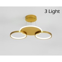 Lampadario da soffitto in stile nordico moderno contemporaneo dorato con telecomando, utilizzabile anche come applique