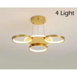 Lampadario da soffitto in stile nordico moderno contemporaneo dorato con telecomando, utilizzabile anche come applique