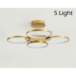 Lampadario da soffitto in stile nordico moderno contemporaneo dorato con telecomando, utilizzabile anche come applique