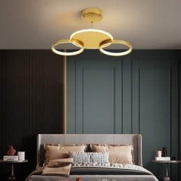 Lampadario da soffitto in stile nordico moderno contemporaneo dorato con telecomando, utilizzabile anche come applique