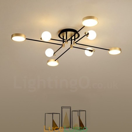 Lampadario moderno in metallo con soffitto nero oro Lampadario moderno in metallo con soffitto nero oro