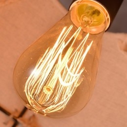Lampadario retrò in corda di canapa fatta a mano in stile rustico industriale