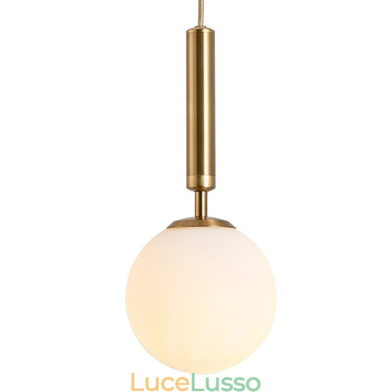 Lampada a sospensione moderna e contemporanea con paralume in vetro