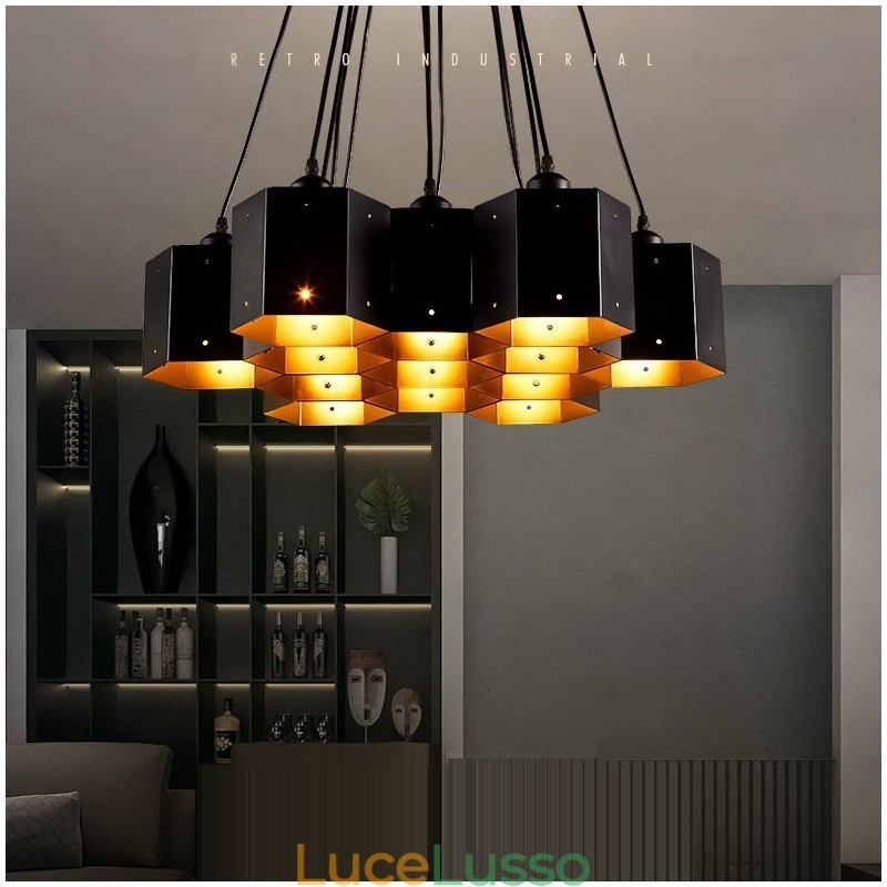 Lampadario a sospensione in stile industriale loft