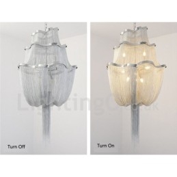 Lampadario a nappe Lampada a sospensione di design Colore argento oro