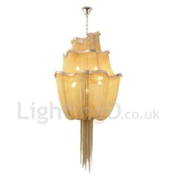 Lampadario a nappe Lampada a sospensione di design Colore argento oro