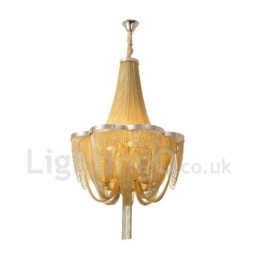 Lampadario a nappe Lampada a sospensione di design Colore argento oro