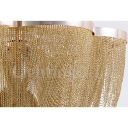 Lampadario a nappe Lampada a sospensione di design Colore argento oro