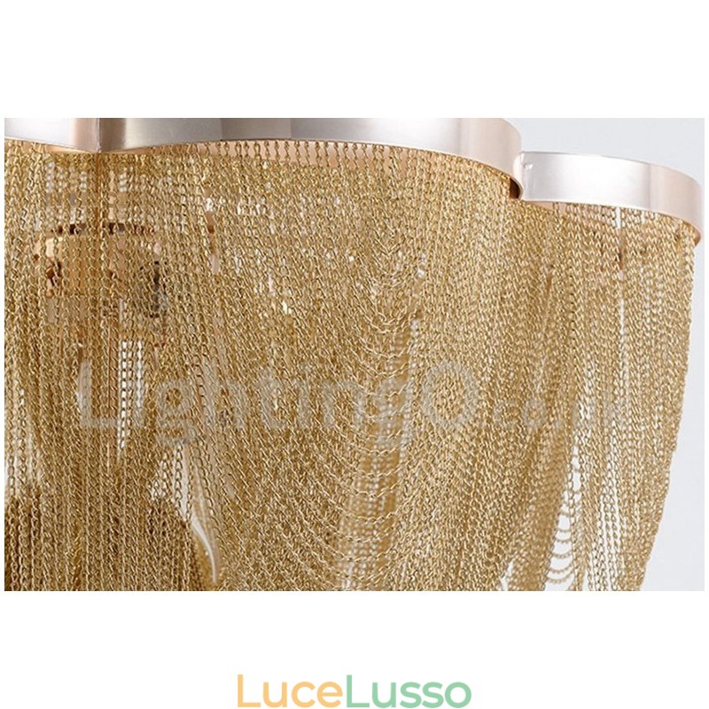 Lampadario a nappe Lampada a sospensione di design Colore argento oro