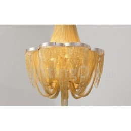 Lampadario a nappe Lampada a sospensione di design Colore argento oro