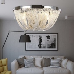 Lampadario a nappe Lampada da soffitto di design Colore argento oro