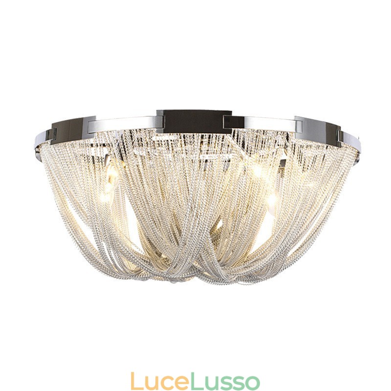 Lampadario a nappe Lampada da soffitto di design Colore argento oro