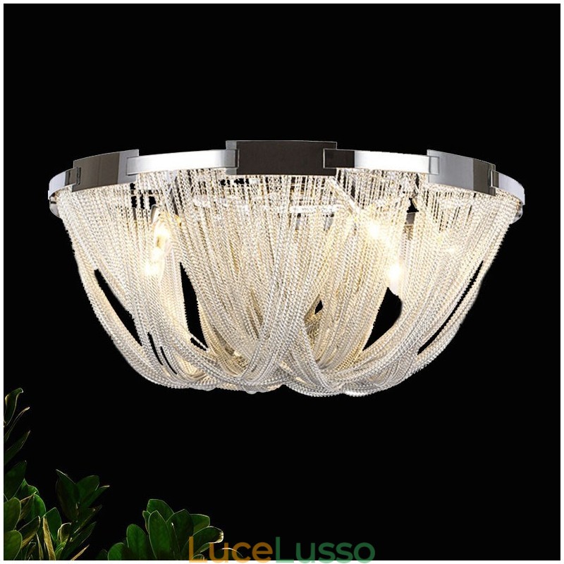 Lampadario a nappe Lampada da soffitto di design Colore argento oro