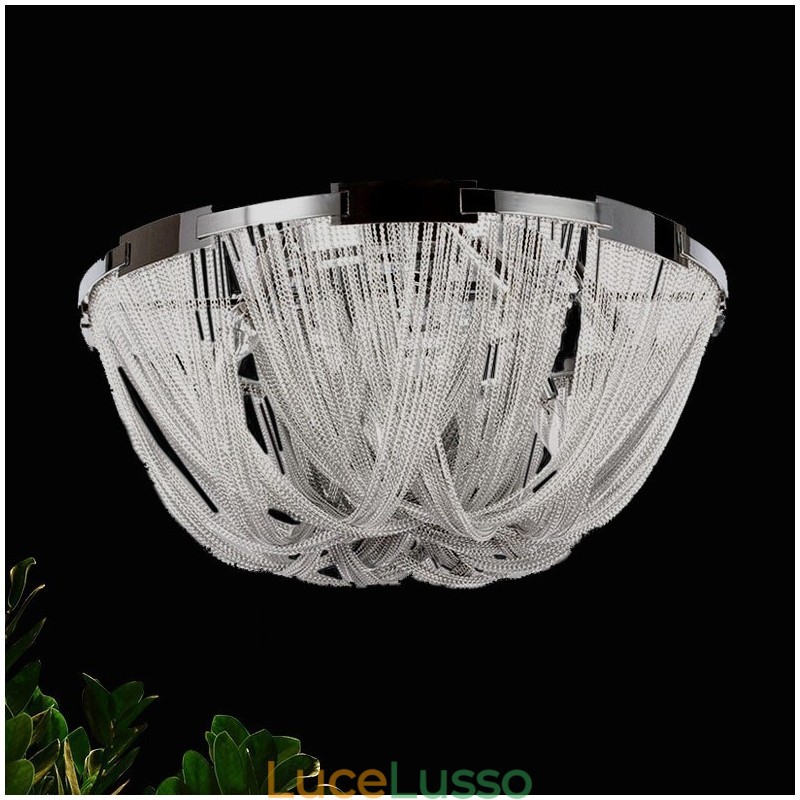 Lampadario a nappe Lampada da soffitto di design Colore argento oro