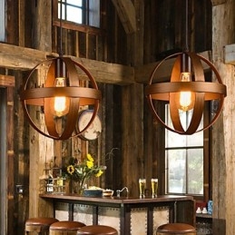 Lampada in ferro retrò, lampadario moderno minimalista in stile industriale