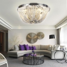 Lampadario a nappe Lampada da soffitto di design Colore argento oro