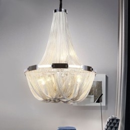 Lampadario a nappe Lampada a sospensione di design Colore argento oro