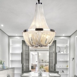 Lampadario a nappe Lampada a sospensione di design Colore argento oro