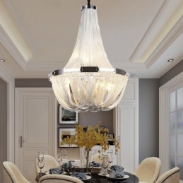 Lampadario a nappe Lampada a sospensione di design Colore argento oro