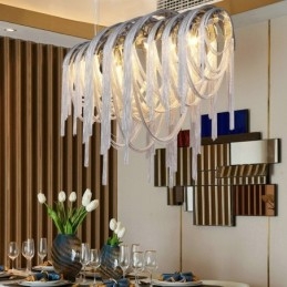 Lampadario a nappe Lampada a sospensione di design Colore argento oro