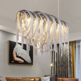Lampadario a nappe Lampada a sospensione di design Colore argento oro