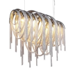 Lampadario a nappe Lampada a sospensione di design Colore argento oro