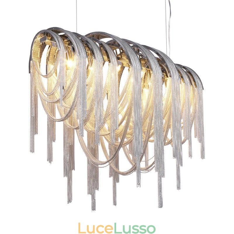 Lampadario a nappe Lampada a sospensione di design Colore argento oro