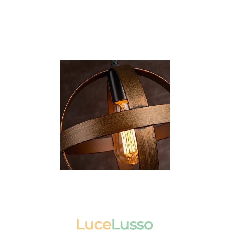 Lampada in ferro retrò, lampadario moderno minimalista in stile industriale