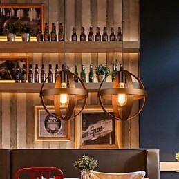 Lampada in ferro retrò, lampadario moderno minimalista in stile industriale