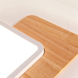 Plafoniere da soffitto rettangolari in stile nordico moderno contemporaneo dimmerabili in legno con telecomando, utilizzabili anche come applique