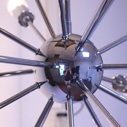 Lampadario moderno globo soggiorno pendente sala da pranzo shopping negozio notte metallo cromato