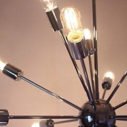 Lampadario moderno globo soggiorno pendente sala da pranzo shopping negozio notte metallo cromato