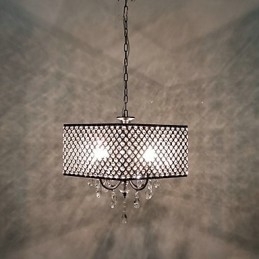 Lampadario in metallo dipinto in cristallo classico tradizionale