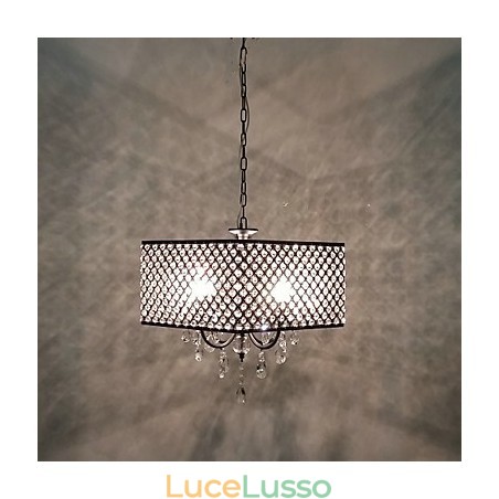 Lampadario in metallo dipinto in cristallo classico tradizionale Lampadario in metallo dipinto in cristallo classico tradizionale