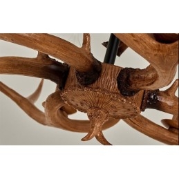 Lampadario antico retrò artistico rustico a 6 luci con corna di cervo