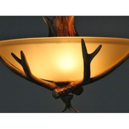 Lampada a sospensione antica rustica artistica retrò con paralume in vetro