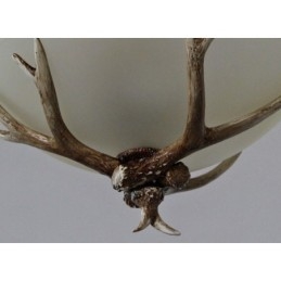 Lampada a sospensione antica rustica artistica retrò con paralume in vetro