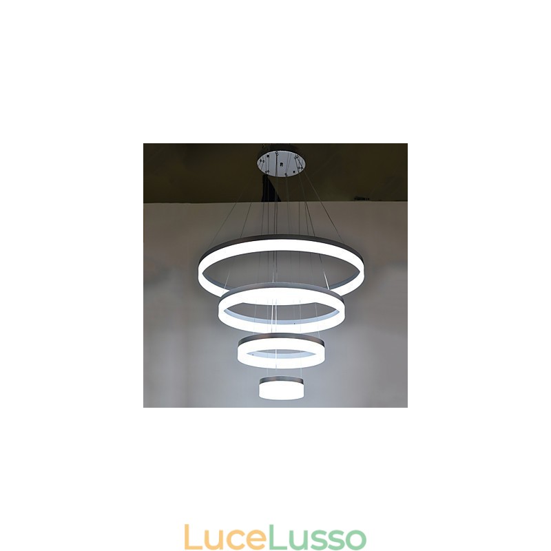 Lampadario in acrilico con anello pendente, apparecchi di illuminazione con