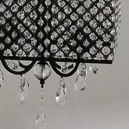 Lampadario in metallo dipinto in cristallo classico tradizionale