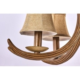 Lampadario antico retrò artistico rustico a 5 luci con paralumi