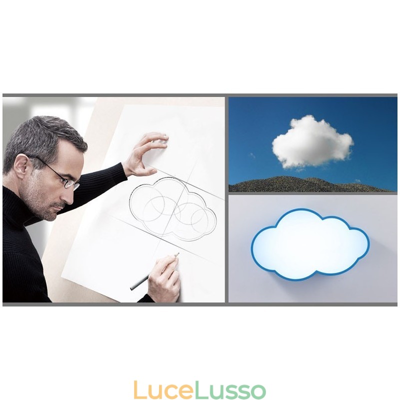 Macaron Multi color Cloud Modern Nordic Style Plafoniere da soffitto a filo con paralume in acrilico