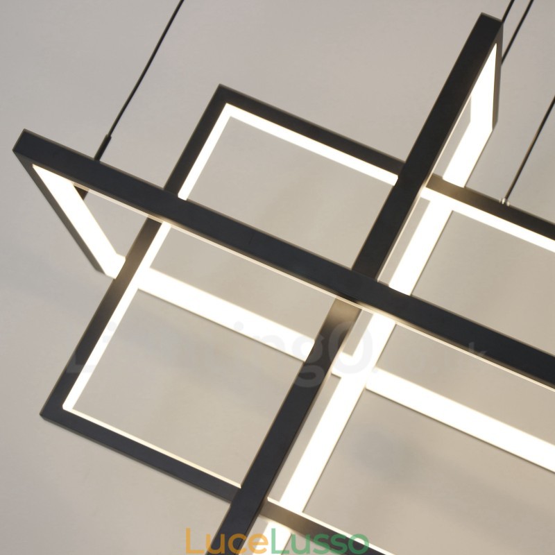 Lampada a sospensione dimmerabile Design moderno Quattro rettangoli