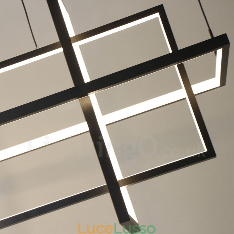 Lampada a sospensione dimmerabile Design moderno Quattro rettangoli